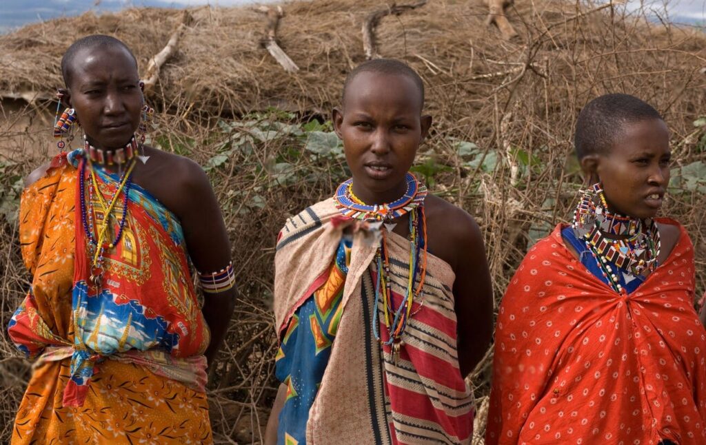Maasai Mara Community people on their traditional attire