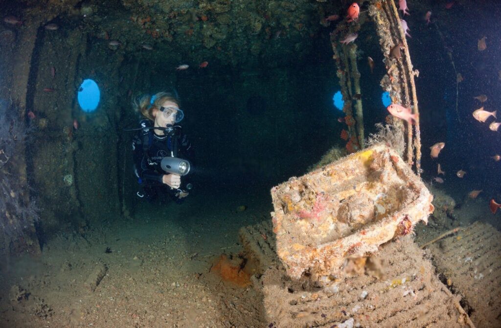 Maldives victory wreck diving