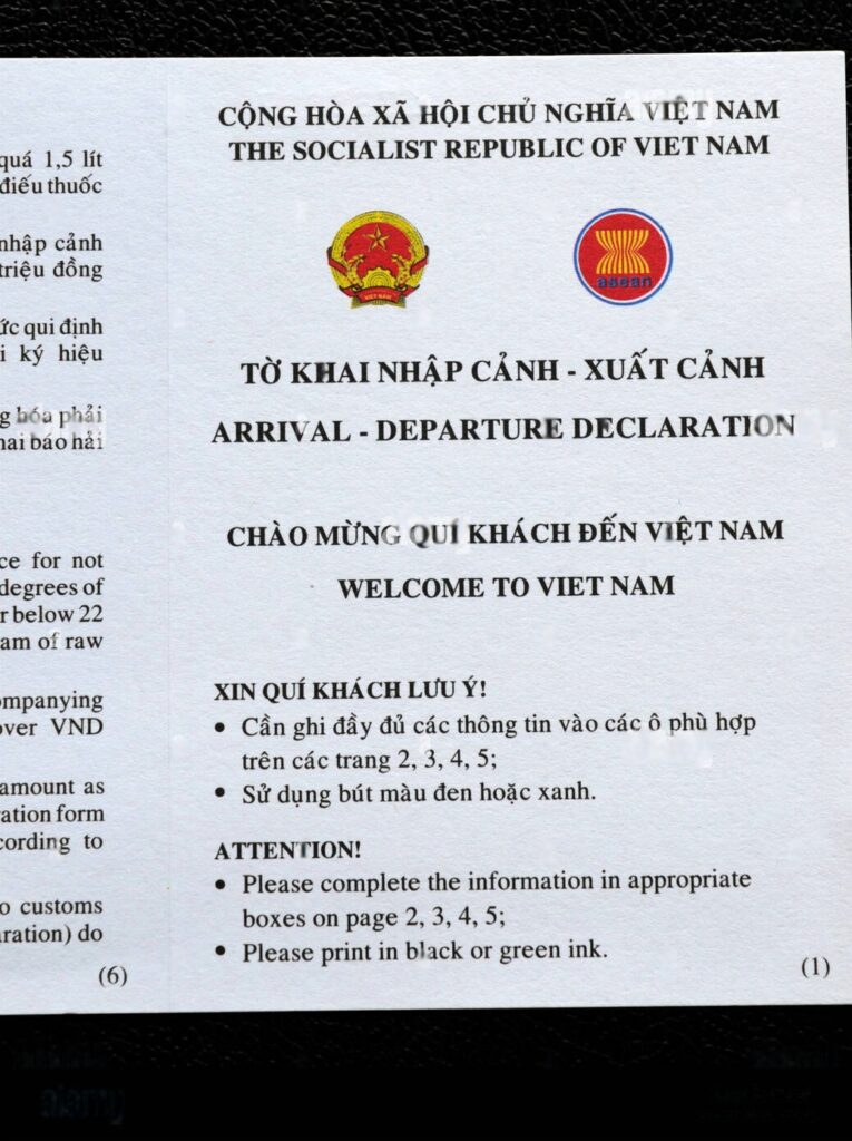 visa requirements for Vietnam