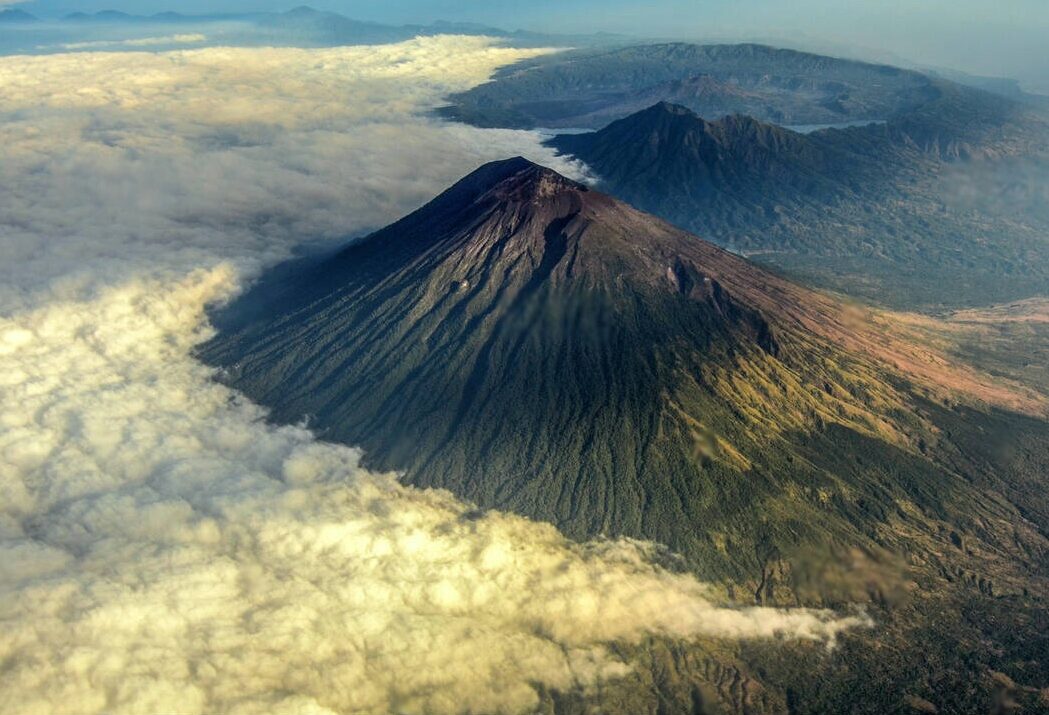 Ariel view of Mount Batur