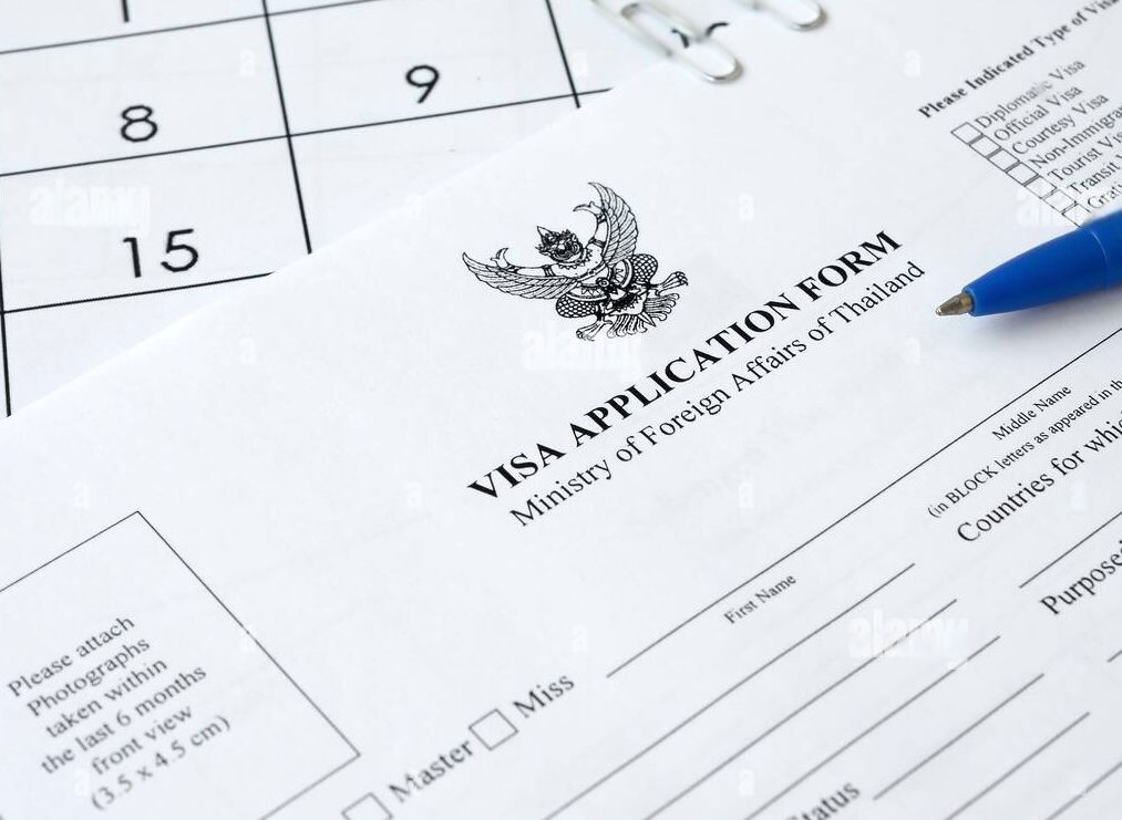 Visa form for thailand