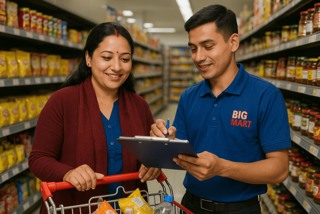 Gomayu sponsoring Big Mart Bumper Prize and customer entry for luck draw.