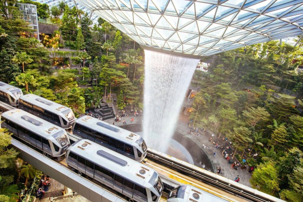 SkyTrain near Jewel Changi Airport